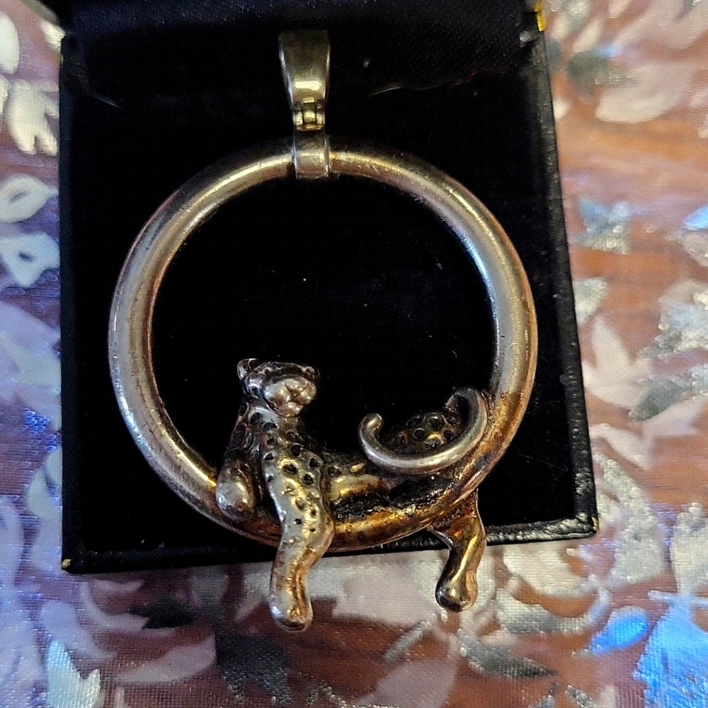 Sterling Silver Jaguar Pendant By Charles Garnier